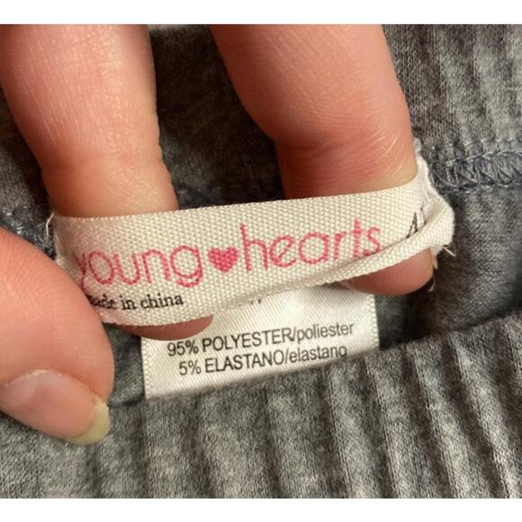 Minimalist Gray Biker Shorts Toddler Young Hearts 4T - Picture 4 of 5